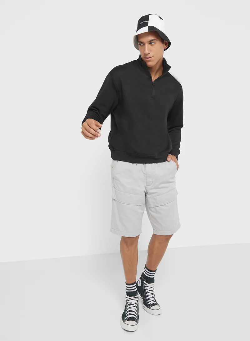 سفنتي فايف بيسيكس Essential Oversize Zip Top Sweatshirt