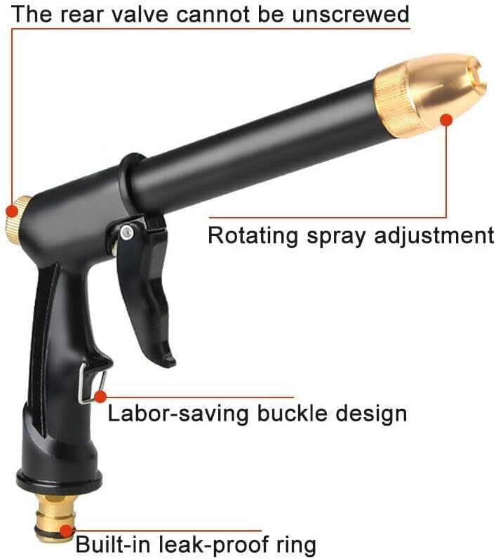 WELLUCK Bike Washing Spray Gun Machine, Water Pressure Gun for Car Wash, Water Gun - High Pressure Water Spray Gun for Car and Bike Cleaning, Heavy Duty Jet Spray (Multicoloured, Trigger Gun) - Image 4