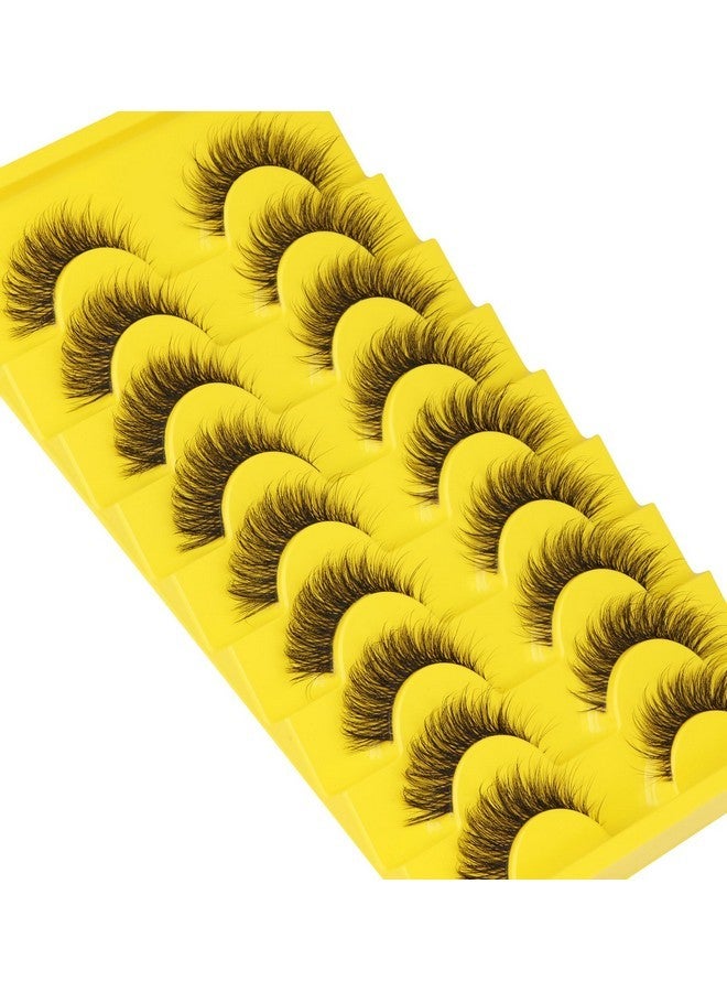 zanlufly Elashes Russian Strip Lashes D Curl Wispy Natural Look Zanlufly Lashes Like Eyelash Extension Fluffy Transparent Band Cat Eye Fake Eyelashes Pack - Image 3
