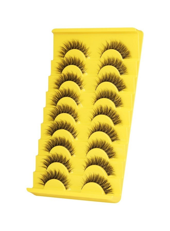 zanlufly Elashes Russian Strip Lashes D Curl Wispy Natural Look Zanlufly Lashes Like Eyelash Extension Fluffy Transparent Band Cat Eye Fake Eyelashes Pack - Image 4