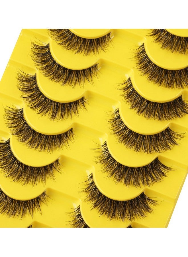 zanlufly Elashes Russian Strip Lashes D Curl Wispy Natural Look Zanlufly Lashes Like Eyelash Extension Fluffy Transparent Band Cat Eye Fake Eyelashes Pack - Image 5