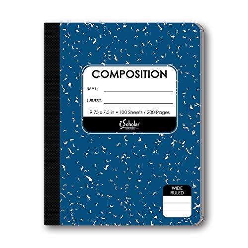 iScholar Composition Book, Wide Ruled, 9.75 x 7.5 - Inches, 100 Sheets, Cover Color May Vary (18100) - Image 2