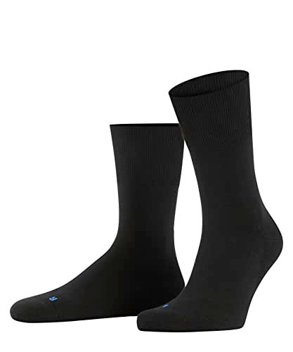 FALKE Unisex Run Socks, Light Cushion, Sporty, Classic Athleisure, Lightweight, Breathable, Skin-Friendly, Cotton, Black (Black 3000), 10.5-11.5, 1 Pair - Image 1