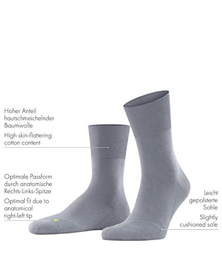 FALKE Unisex Run Socks, Light Cushion, Sporty, Classic Athleisure, Lightweight, Breathable, Skin-Friendly, Cotton, Black (Black 3000), 10.5-11.5, 1 Pair - Image 2