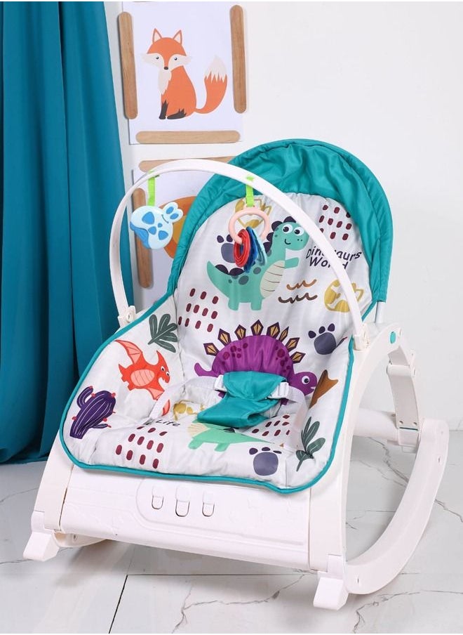 JSAITOYS - Baby Rocking Chair With Vibration And Music Multipurpose Infant-To-Toddler Reclining Suitable For Newborn Babies Up To 3 Years Old Multicolour - Image 1