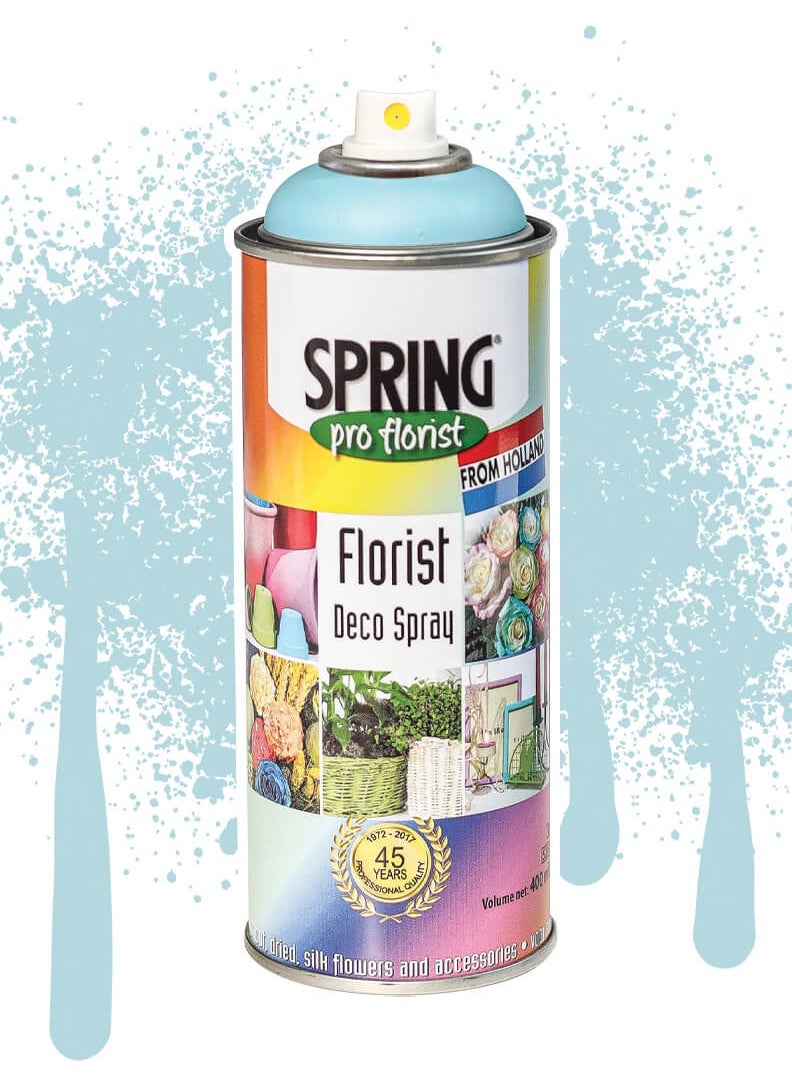 SPRING Spring Color Spray Soft Blue, 400ml, High-Quality Floral Spray for Fresh or Artificial Flowers 