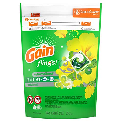 Gain Flings Laundry Detergent Pacs, Original, 35 Count (Packaging May Vary) - Image 1