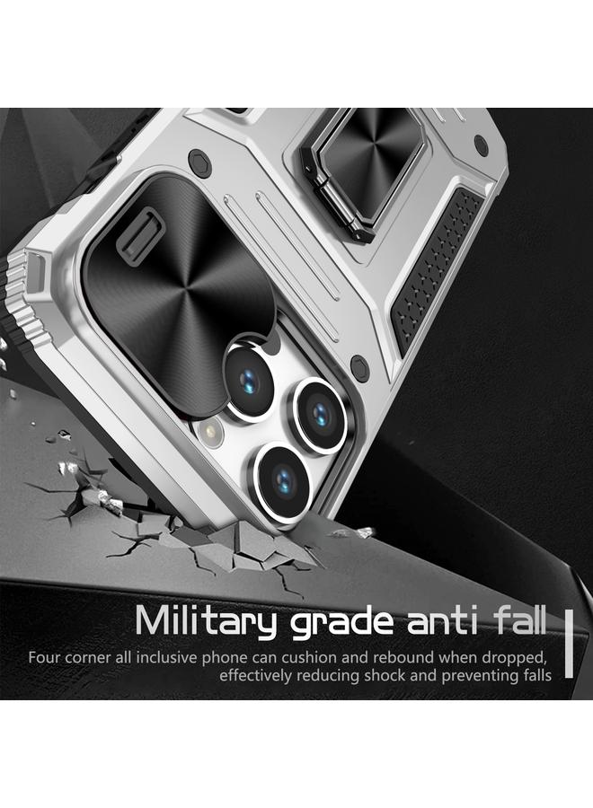 S-TOP Case For iPhone 15 Pro Max Camshield Robot TPU Hybrid PC Phone Case - Image 3