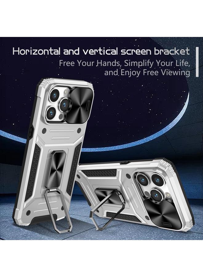 S-TOP Case For iPhone 15 Pro Max Camshield Robot TPU Hybrid PC Phone Case - Image 5