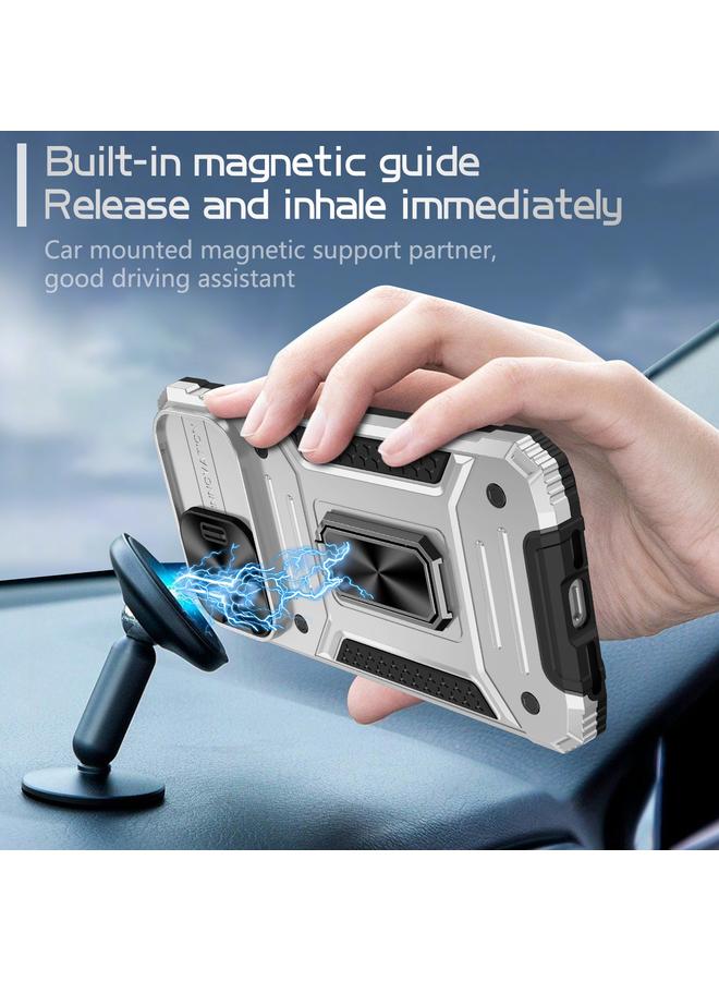 S-TOP Case For iPhone 15 Pro Max Camshield Robot TPU Hybrid PC Phone Case - Image 2