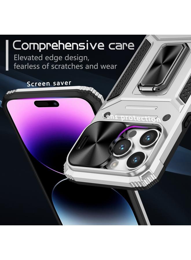 S-TOP Case For iPhone 15 Pro Max Camshield Robot TPU Hybrid PC Phone Case - Image 4