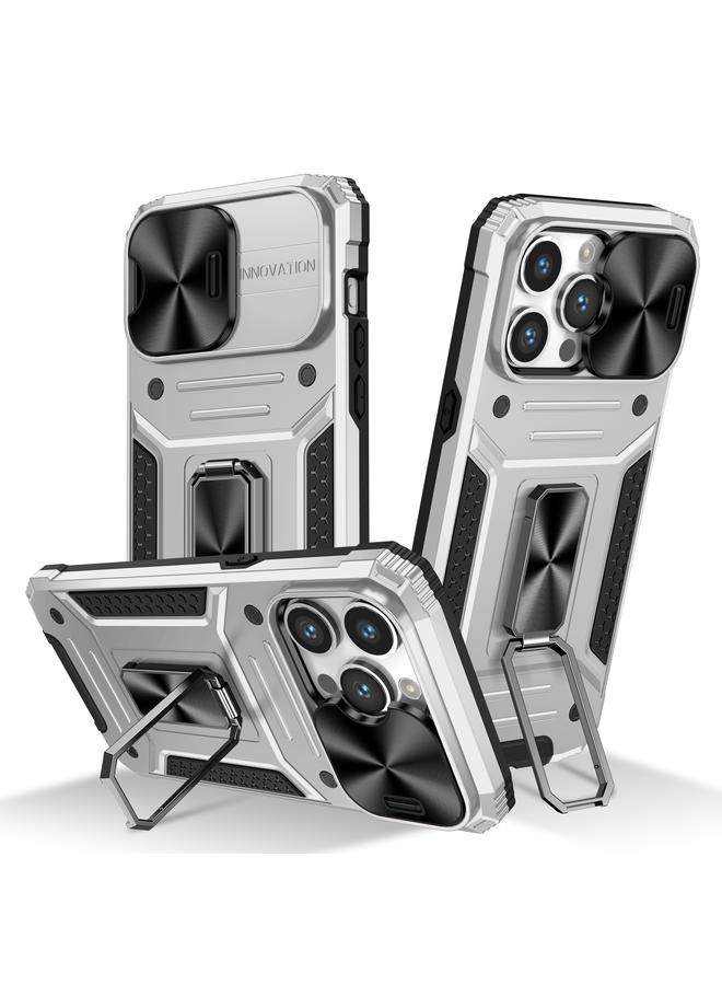 S-TOP Case For iPhone 15 Pro Max Camshield Robot TPU Hybrid PC Phone Case - Image 1