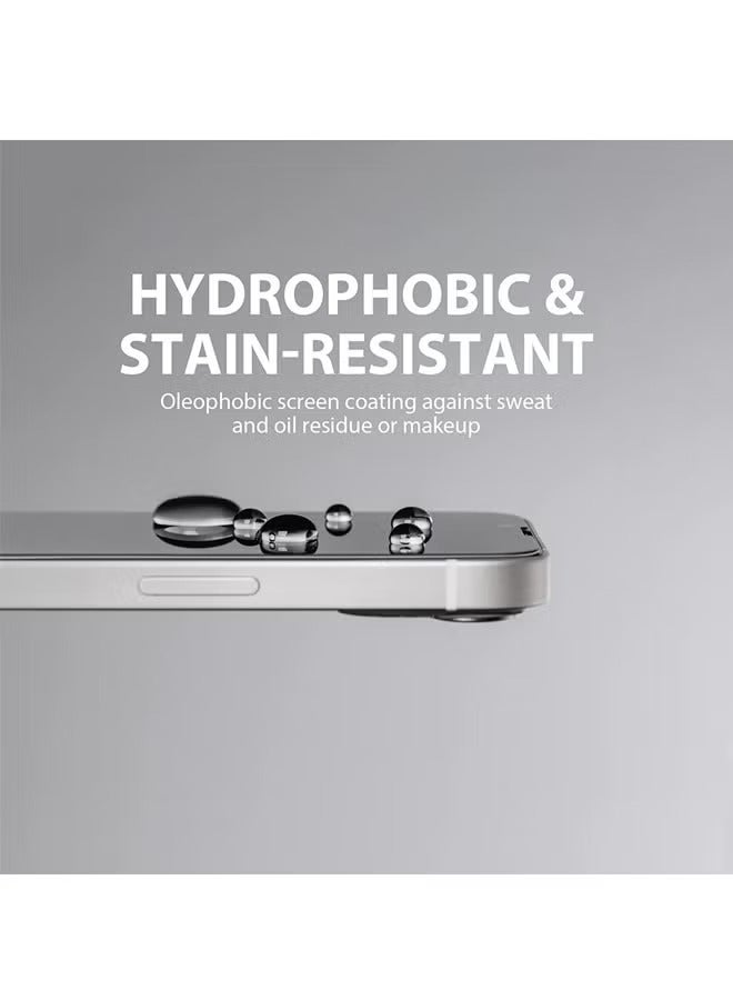 Raxoom iPhone 16 Pro Max Privacy 9H Screen Protector, Premium Tempered Glass Privacy Screen 9H Tempered Glass Film For iPhone 16 Pro Max -2 Pack Black - Image 2