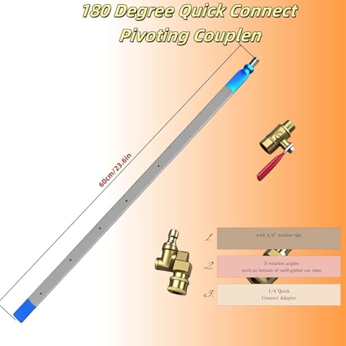 Malloryx 24'' Radiator Cleaning Wand, Portable Radiator Cleaning Tool, 4500 PSI Radiator Flush and Cleaner Tool, Radiator Pressure Washer Tool for Household Cars, Trucks, RV - Image 3