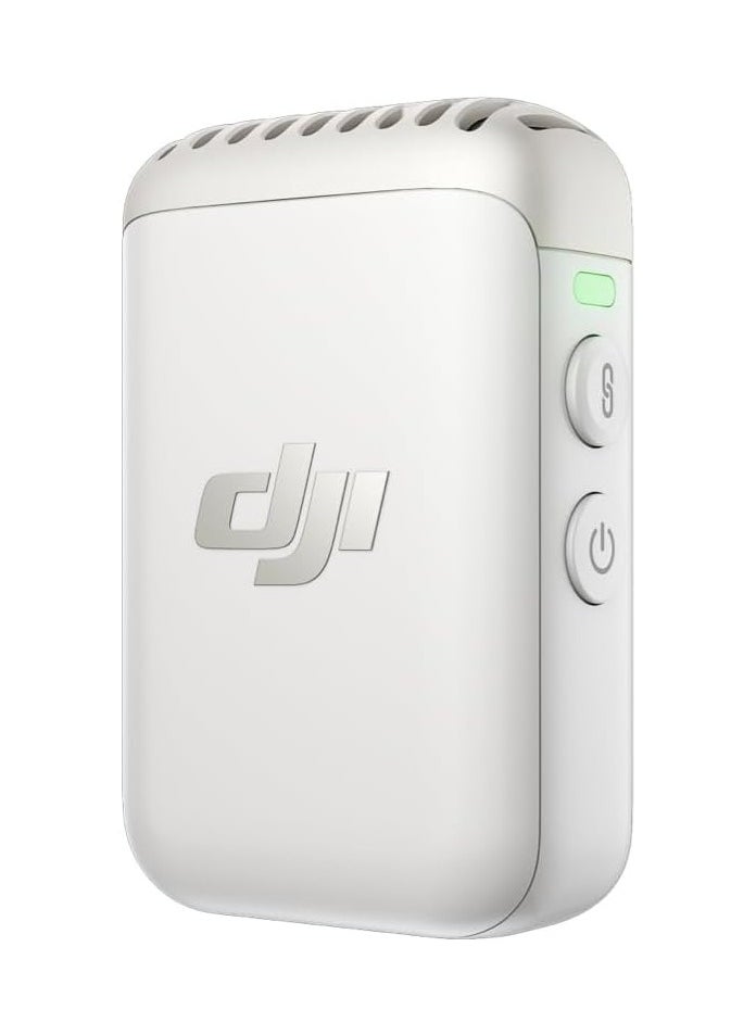 دي جي آي جهاز إرسال DJI Mic 2 (أبيض)، ميكروفون لاسلكي، خاصية إلغاء الضوضاء الذكية، تسجيل داخلي لمدة 14 ساعة، بطارية تدوم 6 ساعات، ملحق مغناطيسي، بلوتوث، إصدار الإمارات العربية المتحدة مع دعم الضمان الرسمي  - Image 1