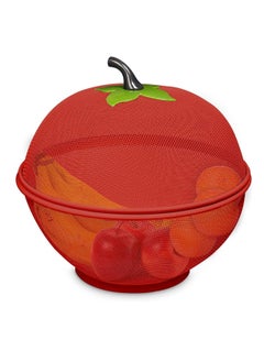 Lavish Apple Shape Net Fruits & Vegetables Basket 10 Inch Red Color  - Image 2