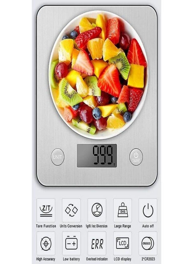 Digital Kitchen Scale Smart Digital Scale Electronic Scale Stainless Steel 1pc - Image 2