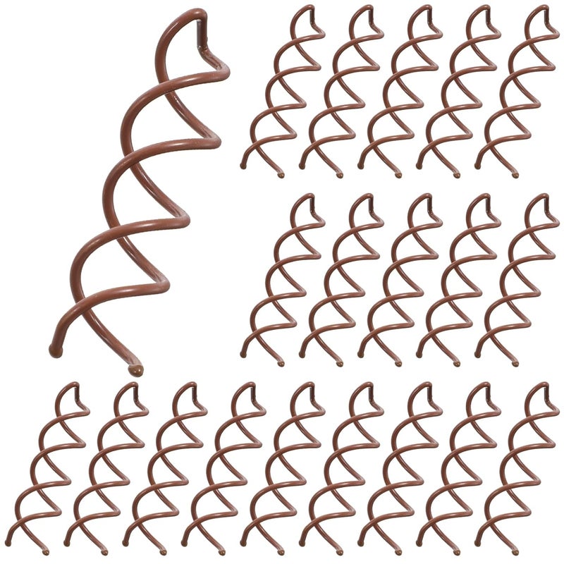 Molain 20PC Spiral Hair Pins Twist Hair Pins Corkscrew Hair Pins Spin Pins NonScratch Round Clip Twist Screw Hair Pin for Women Hair Style DIY Brown