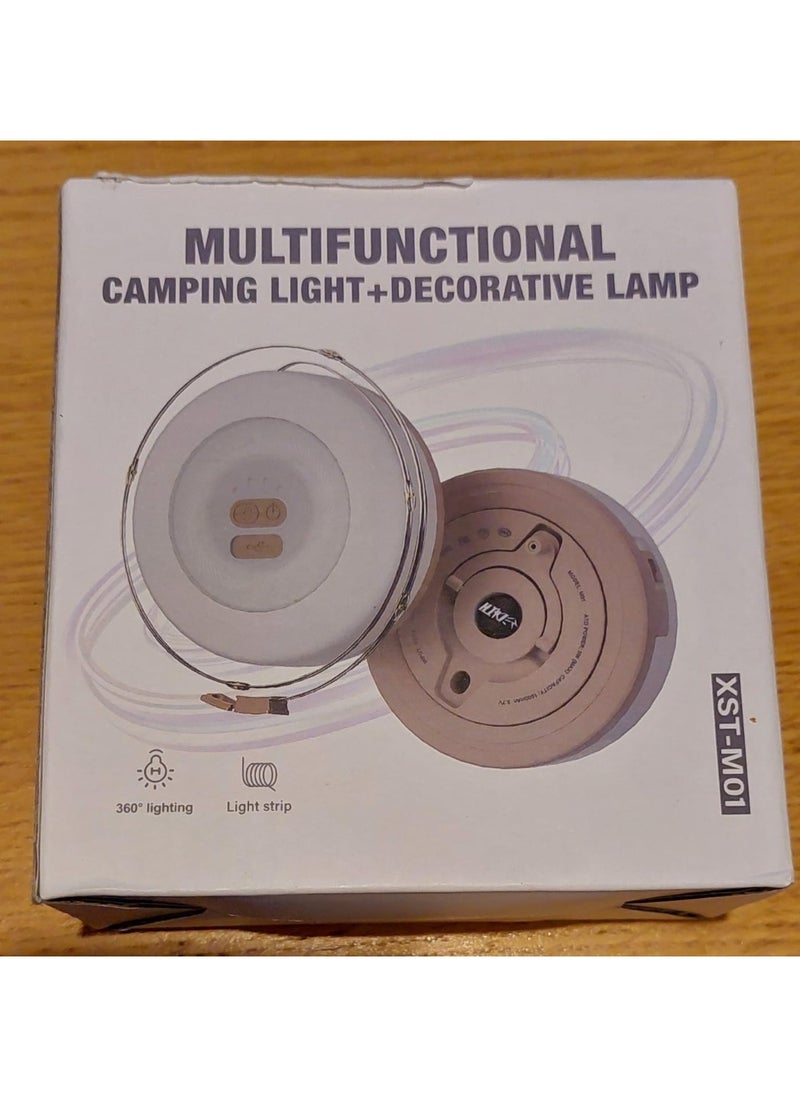 camping light string with colorful lights, durable and waterproof, USB charging, portable camping lighting for backyard and hiking, app control, 7 meters