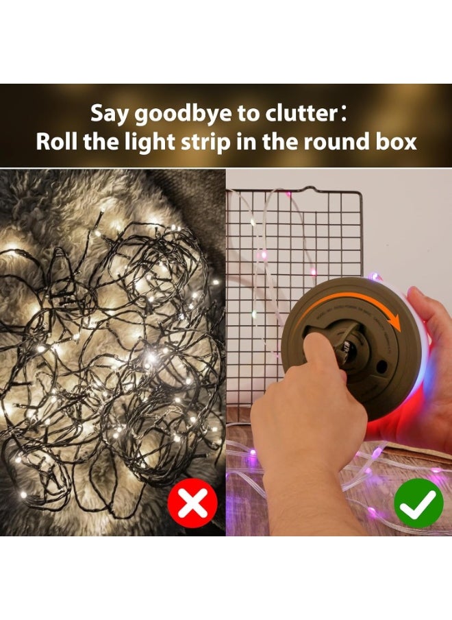 camping light string with colorful lights, durable and waterproof, USB charging, portable camping lighting for backyard and hiking, app control, 7 meters
