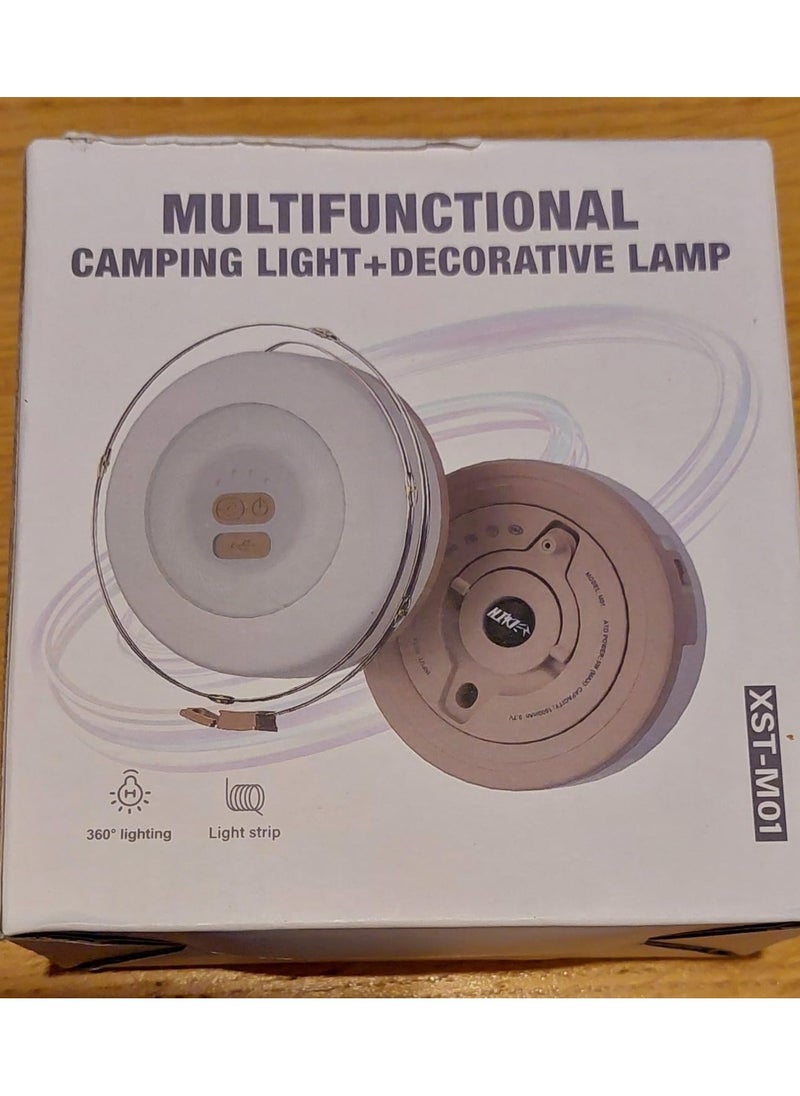 camping light string with colorful lights, durable and waterproof, USB charging, portable camping lighting for backyard and hiking, app control, 7 meters