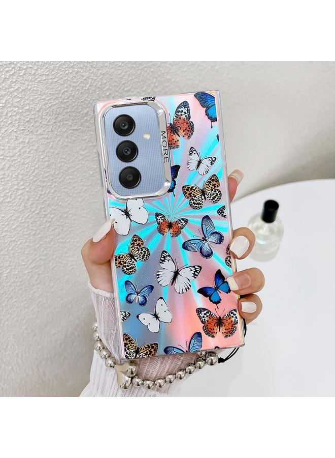 اس-توب جراب لهاتف Samsung Galaxy A25 5G، جراب هاتف مطلي بالليزر الكهربائي مع حزام معصم - Image 1