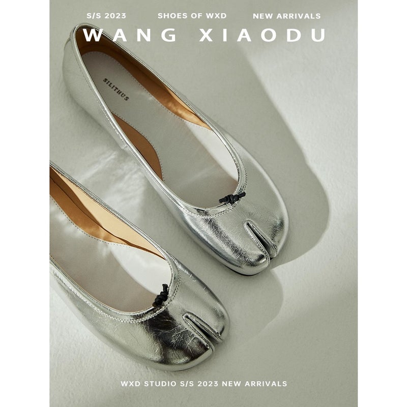 متوفر في المخزون ويشحن على الفور! أحذية ونج شياودو ذات الأصابع المنفصلة للنساء، 2025 أحذية مسطحة جديدة ضحلة للنساء، ربيع وصيف - Image 2