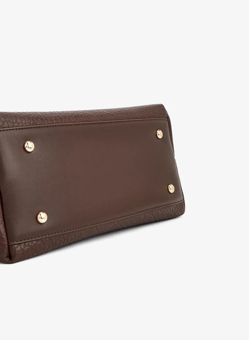 Le Confort BROWN Textured Tote Bag With Pouch for Women | Best Price UAE