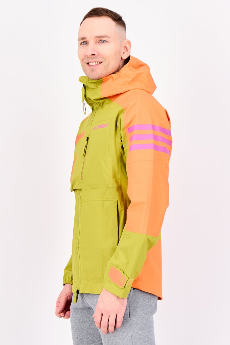 Adidas Men Sportswear Fit Long Sleeve Outdoor Jacket, Green - Image 4