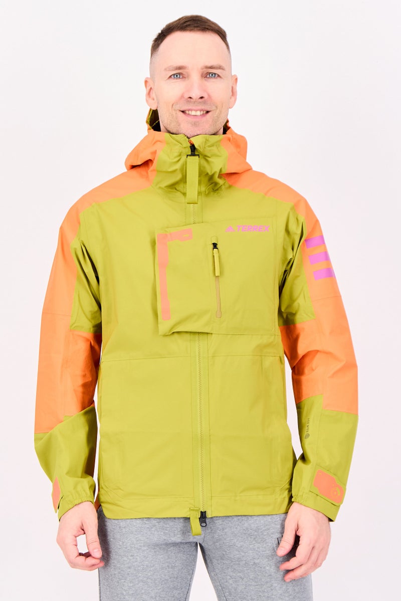 Adidas Men Sportswear Fit Long Sleeve Outdoor Jacket, Green - Image 1