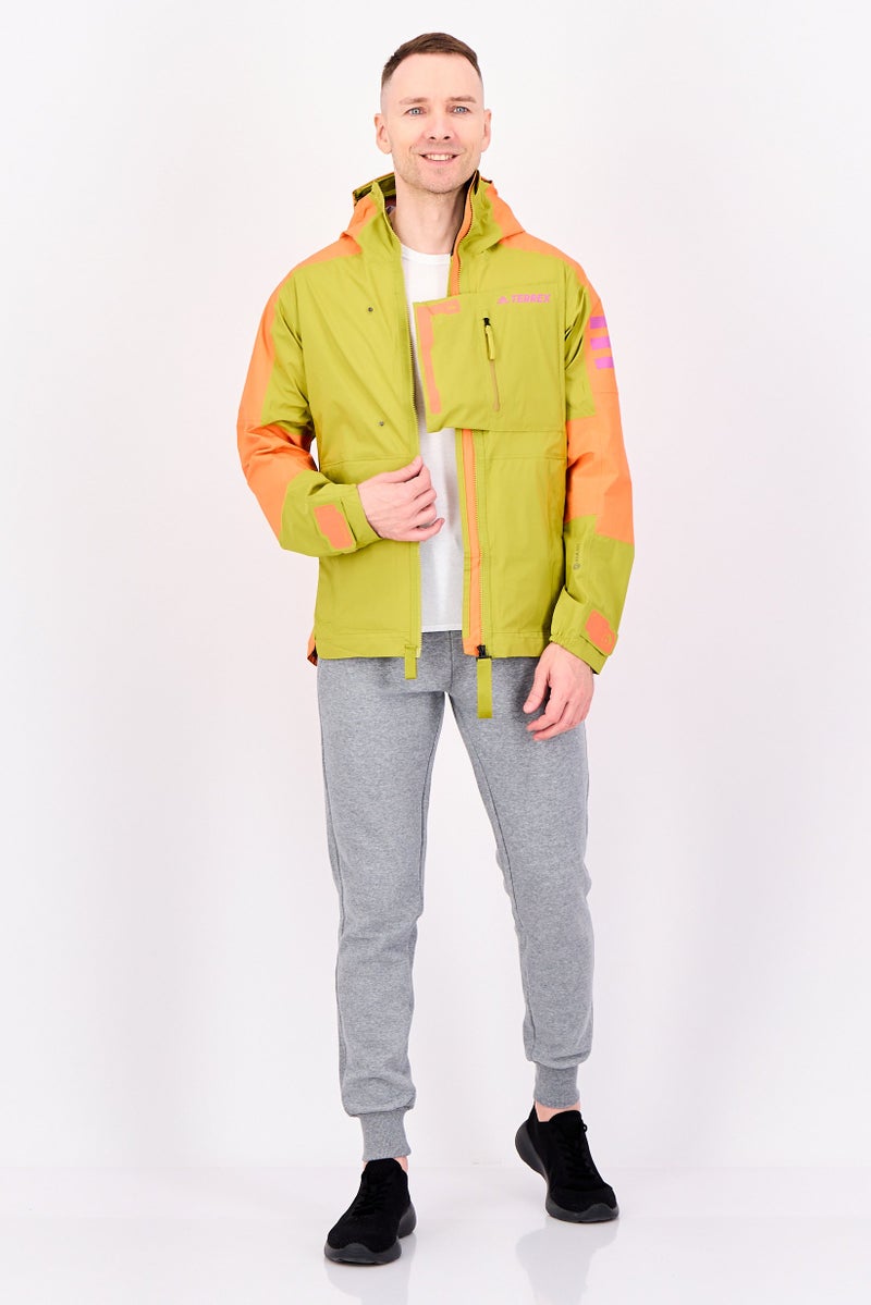 Adidas Men Sportswear Fit Long Sleeve Outdoor Jacket, Green - Image 3