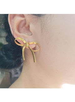 14K Gold Plated Tassel Butterfly Earrings S925 Silver Stud Set for Women [A pair] gold-plated short tassel butterfly earrings [copper needle