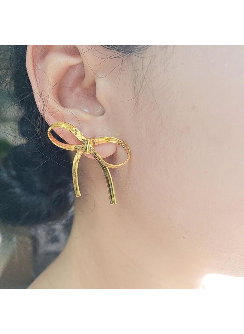 Generic - 14K Gold Plated Tassel Butterfly Earrings S925 Silver Stud Set for Women [A pair] gold-plated short tassel butterfly earrings [copper needle - Image 1