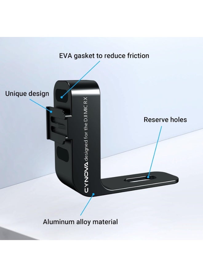 CYNOVA Aluminum Alloy Cold Shoe Mount Adapter for Insta360 X4/X3/X2 and DJI MIC RX Microphone, Durable and Portable Camera Bracket for Easy Installation  - Image 5