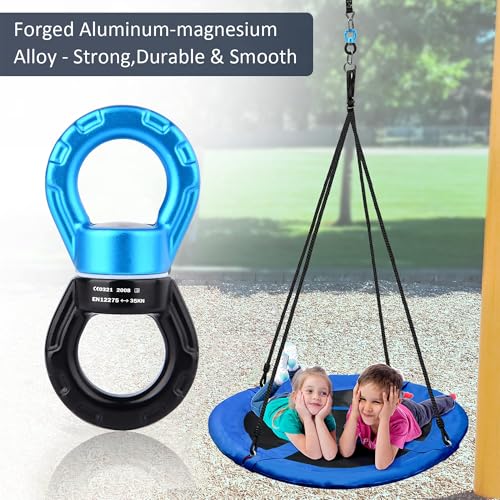 PACEARTH Swing Swivel 35KN Breaking Strength 360 Rotator Safety Rotational Device Hanging Accessory for Rock Climbing Hanging Hammock Web Tree Swing Aerial Dance Childrens Swing Spinner Hanger - Image 5