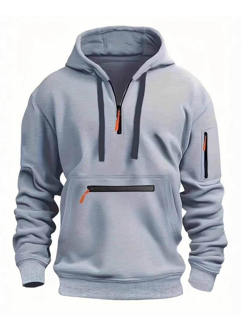 KUYING Outdoor Sports Zipper Hooded Sweatshirt Casual And Versatile  - Image 1