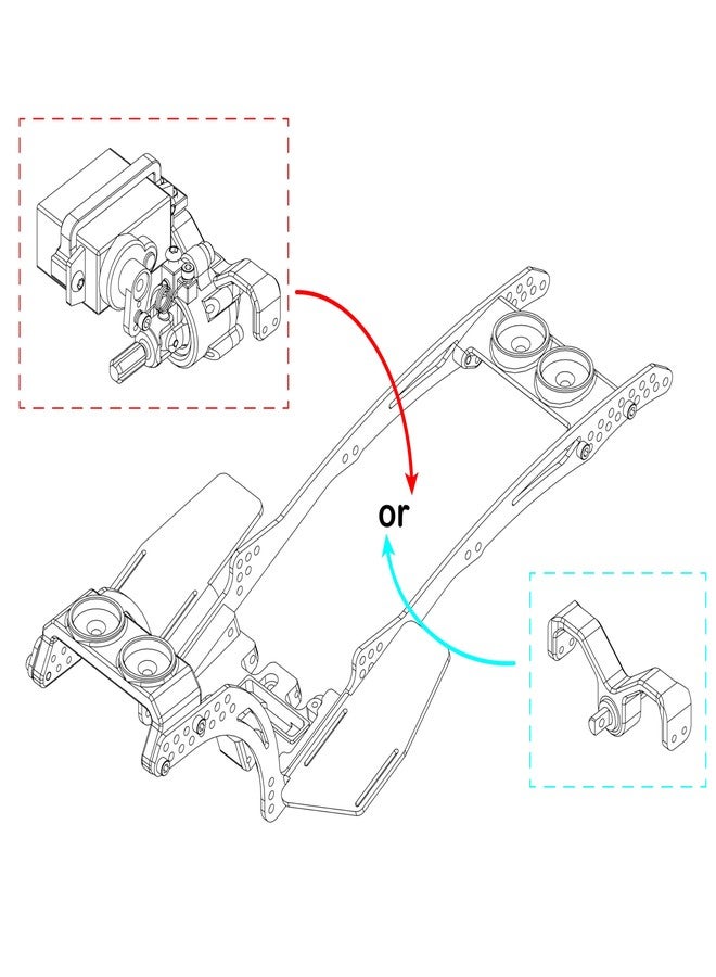 MEUS RACING Titanium LCG Chassis MD24 Chassis for Axial SCX24 1/24 RC Crawler Upgrades (MD24 Chassis) - Image 2