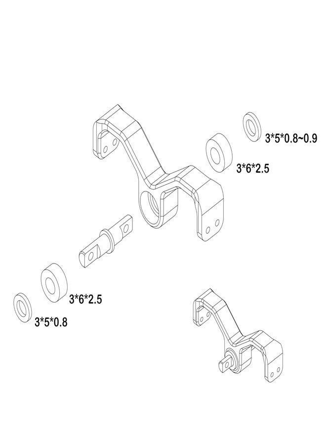 MEUS RACING Titanium LCG Chassis MD24 Chassis for Axial SCX24 1/24 RC Crawler Upgrades (MD24 Chassis) - Image 4