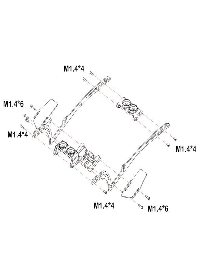 MEUS RACING Titanium LCG Chassis MD24 Chassis for Axial SCX24 1/24 RC Crawler Upgrades (MD24 Chassis) - Image 3