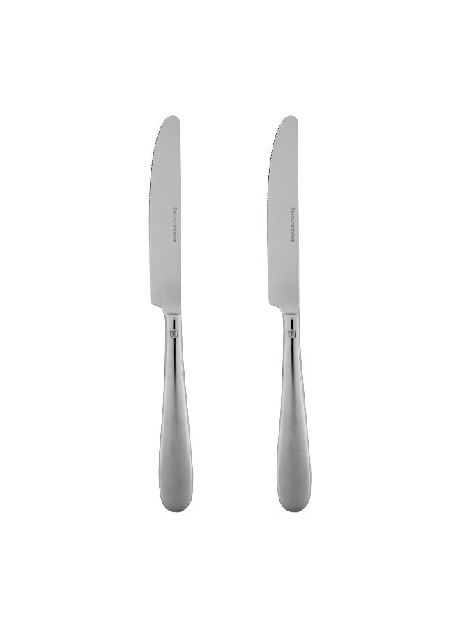 Restaurantware Sovereign 9.3 Inch Dinner Knives, 2 Heavy-Duty Table Knives - 13/0 Stainless Steel, Dishwashable, Stainless Steel Eating Knives, Dinner Knives, For Homes Or Restaurants - Image 1