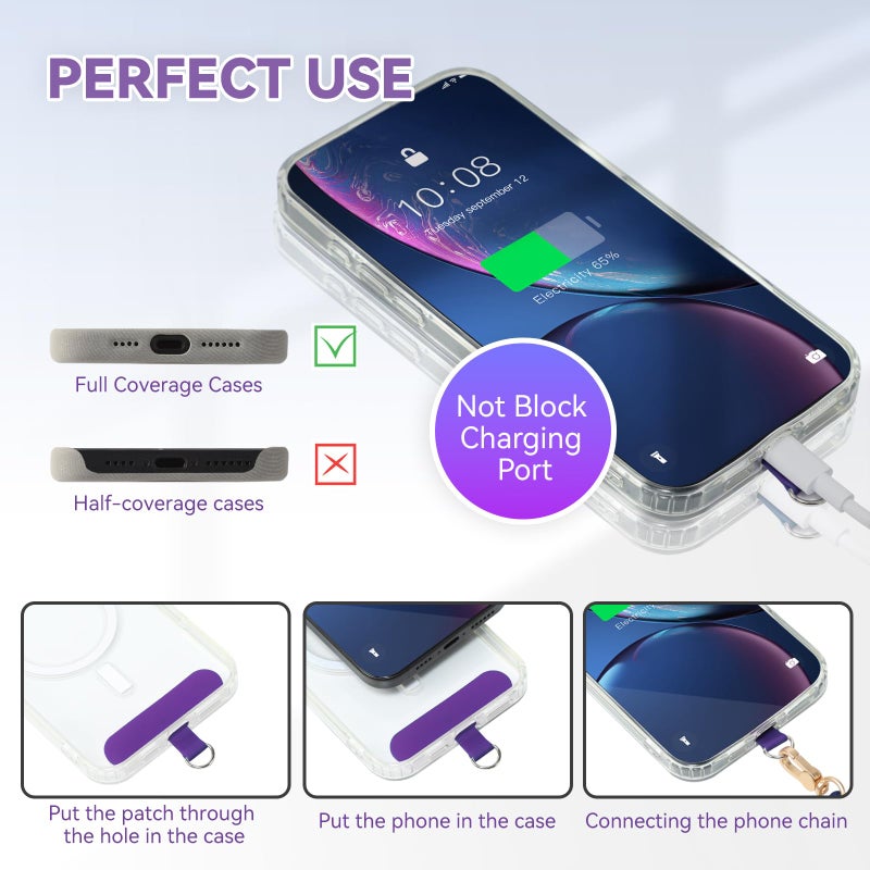 VVAAGG Cell Phone Lanyard for iPhone: Crossbody Phone Strap Adjustable Neck Wrist Strap Anti Theft Long Lanyard Travel Essential for Women Most iPhone - Image 2