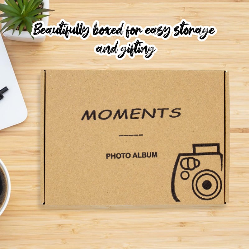 Tugle Kid Scrapbook Photo Album Hard Cover DIY Photo Album for Kids Instant Camera Print Paper with DIY Accessories (Black) - Image 4