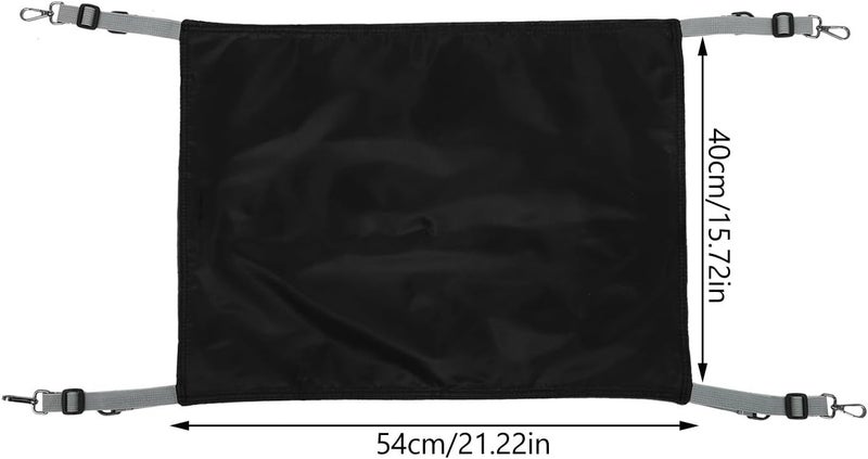 Cat Hammock Bed for Large Cats, Washable Soft Hanging Cage Mat, Outdoor Indoor Pet Sleeping Nest, Black Sturdy Cotton Fabric - Image 2