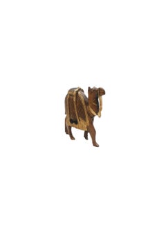 Antique Museum Wooden Handcrafted Camel Figurine Desert Elegance In Miniature  - Image 2