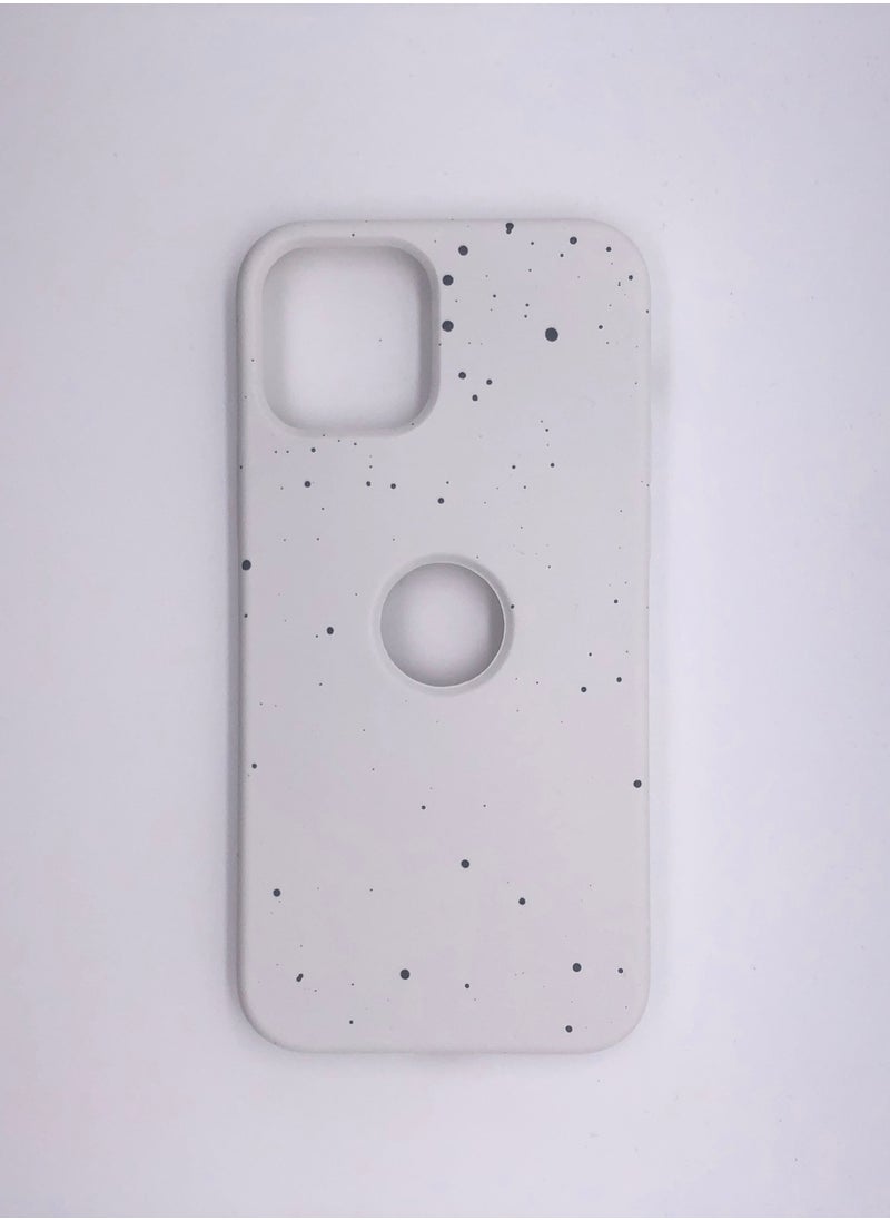 LEEKA - iPhone 12 Pro New Dotted Design Glow Feel PKK Silicone Case for iPhone 12 Pro White - Image 1