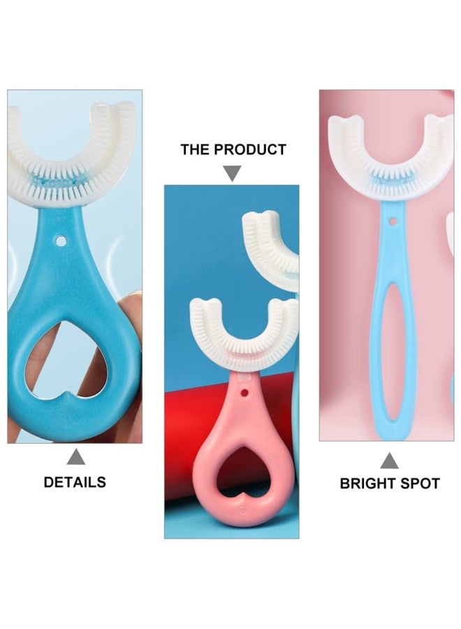 klarako 3Pcs Kids U- Shaped Toothbrush Manual Toothbrush Tooth Cleaner Oral Cleaning Brushes Baby Supplies For Kids Children Babies Infants Toddlers - Image 3