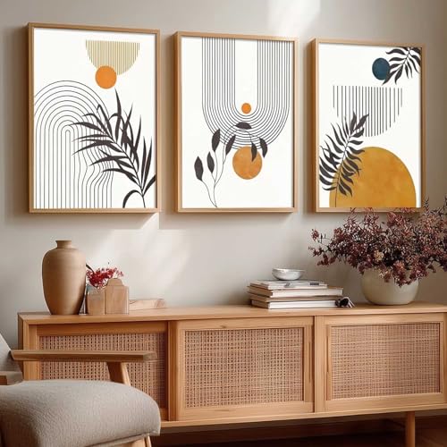kotart Painting Boho Wall Art Home Decoration Paintings With Frame For Living Room Bed Room Hotel Wall Decor Digital Reprint Set of 3 (13X17 inch) - Image 1
