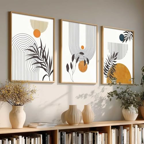 kotart Painting Boho Wall Art Home Decoration Paintings With Frame For Living Room Bed Room Hotel Wall Decor Digital Reprint Set of 3 (13X17 inch) - Image 3