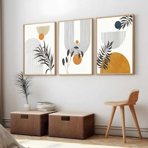 kotart Painting Boho Wall Art Home Decoration Paintings With Frame For Living Room Bed Room Hotel Wall Decor Digital Reprint Set of 3 (13X17 inch) - Image 4