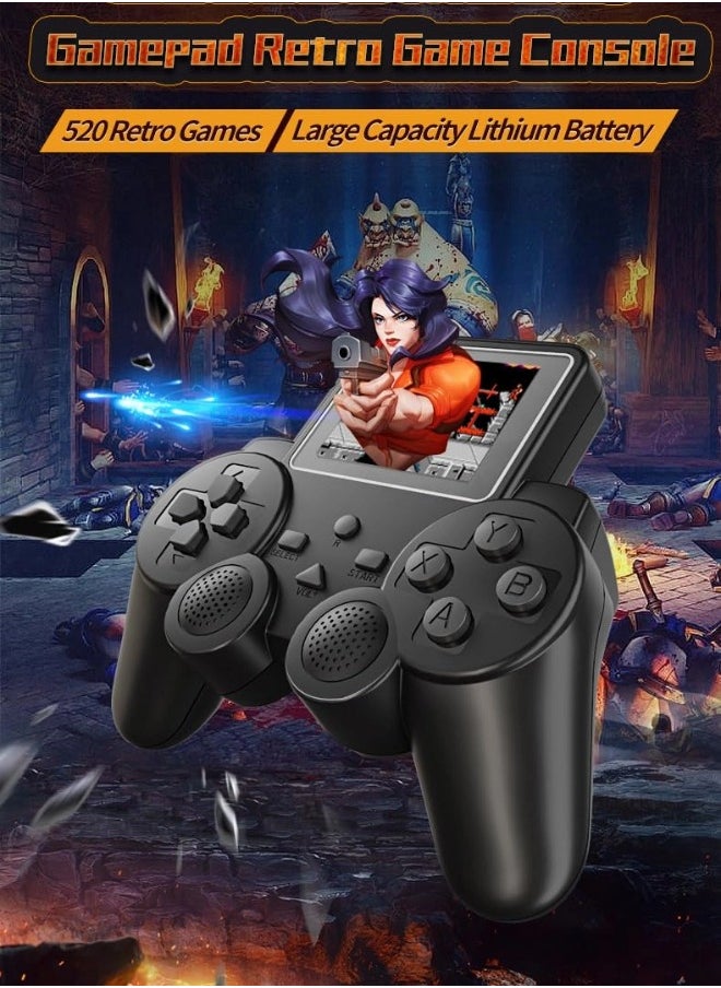 ShebSheb - 520-in-1 Retro Handheld Game Console,Portable Handheld Gaming Console,Classic Video Games with AV TV Out for Kids - Image 1